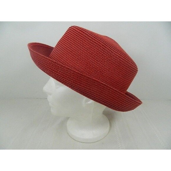 Vintage Red Hat Society Hat by SCALA Collezione Handcrafted in Taiwan - Picture 2 of 14